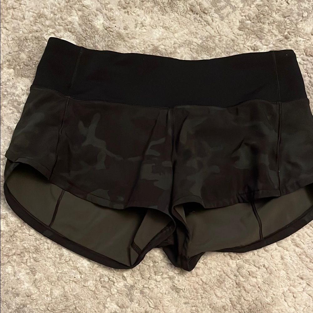 Women's Black Camouflage Shorts